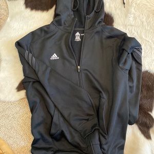 Adidas Black Zip Up Sweatshirt